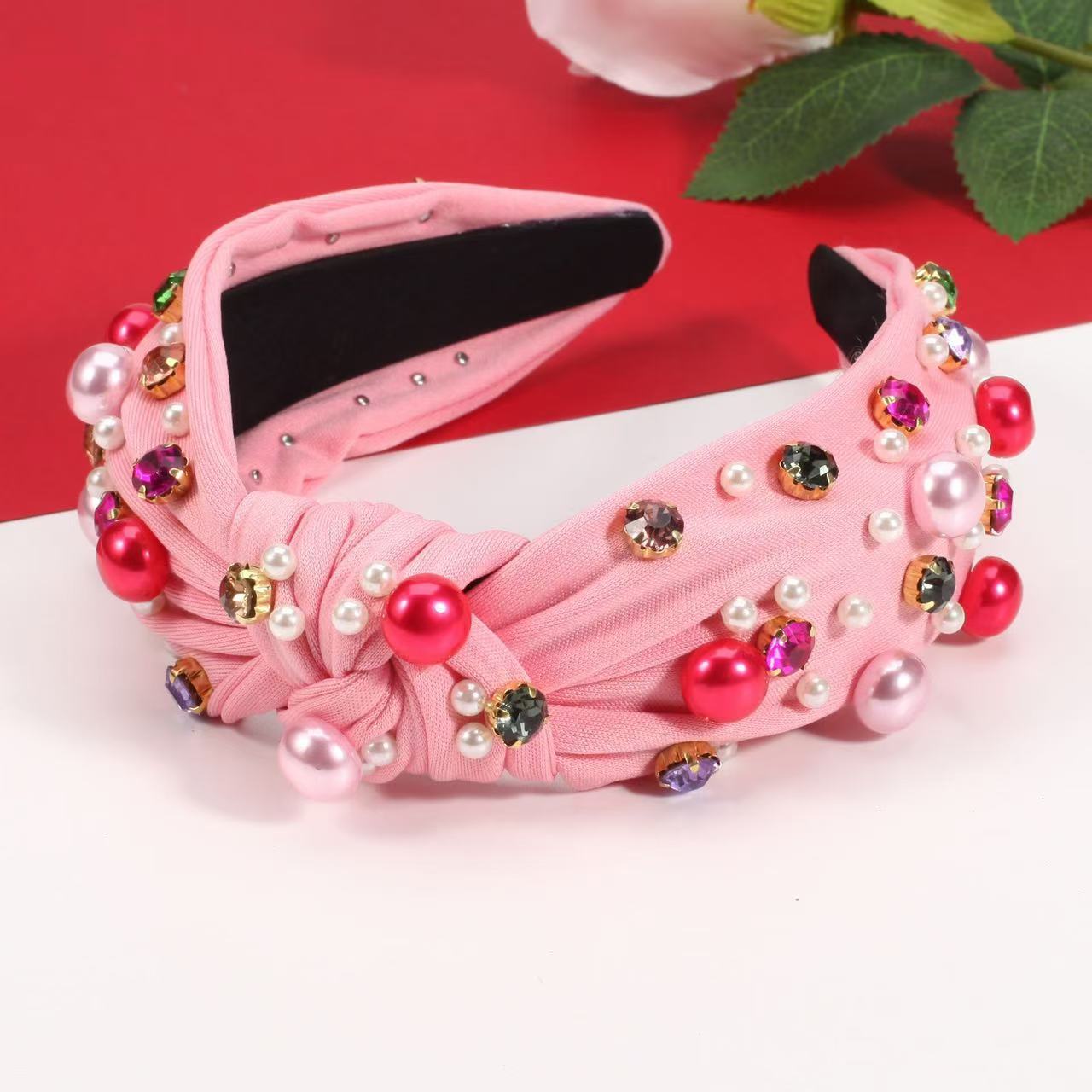 Wholesale Hair Hoop Fashionable  Knot Pearl Headband